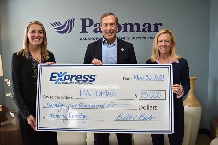 Express Employment International Donates $100,000 to Four OKC Nonprofits During Giving Tuesday